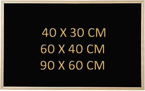 Image of NTEK Chalk Boards for Walls Wooden Frame Chalk blackboards, Blackboard Smooth Surface Easy to Use, Wooden Framed, Creativity, Office, Schools, Signs, Menus, Messages (Black, 90 X 60 CM)