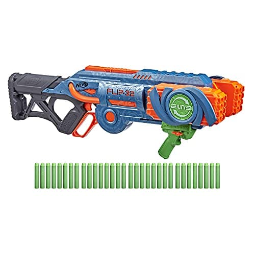 Image of NERF Elite 2.0 Flipshots Flip-32 Blaster with 32 Dart Barrels That Flip to Double Your Firepower, 32-Dart Capacity, 32 Elite Darts