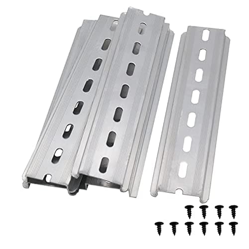 Image of Taiss 5 Pcs DIN Rail Slotted Aluminum RoHS 35mm Wide, 7.5mm High, Long 150mm/ 6"