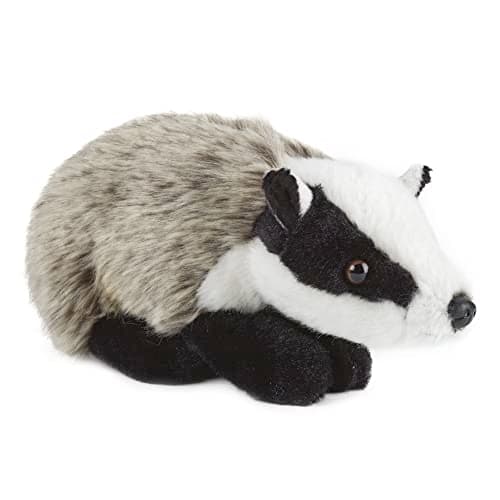Image of Living Nature AN234 Soft Toy Badger, Unknown, Medium (20cm), White