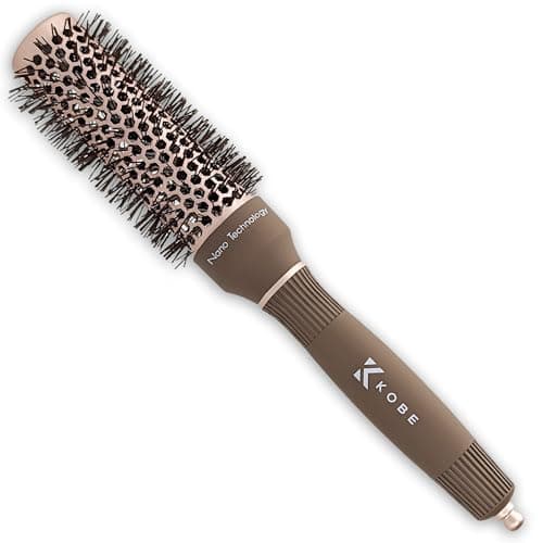 Image of Kobe Professional Heat-Retaining Ceramic & Ionic Round Hair Brush for Blow Drying - With Nanotechnology - 32mm Barrel Brush - Blow Dry Hair Brush,Curling Brush