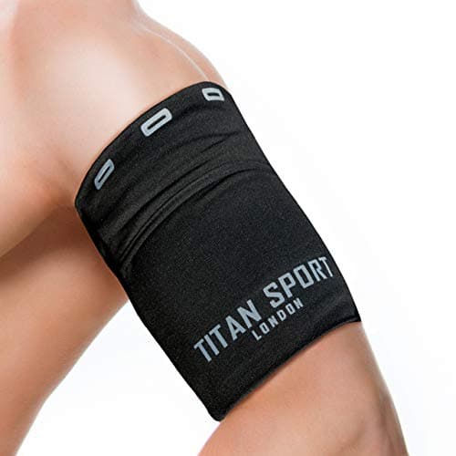 Image of TITAN SPORT Mobile Phone Armband Universal Holder Sleeve, Running/Gym/Sport Exercise Arm Bag For Adult Women/Men, Suitable For Devices Up To 7 Inches, iPhone SE/X/6/7/8/11/12/13/14/15/16(Small,Black)