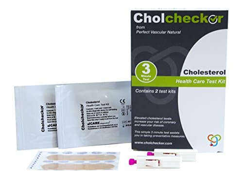 Image of CE Certified Two Tests cholesterol test kit nhs approved home cholesterol kit with Result in 3 Minutes. cholesterol tester kit to Analysis Good or Bad Cholesterol and Triglyceride Levels.