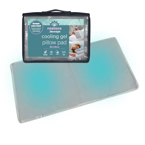 Image of Silentnight Restore Cooling Pillow Pad - Cooling Mat Gel Pillow Cushion Insert for Night Sweats Sleeping Helps Absorb Body Heat, Prevent Overheating and Improve Sleep Quality - 60x40cm