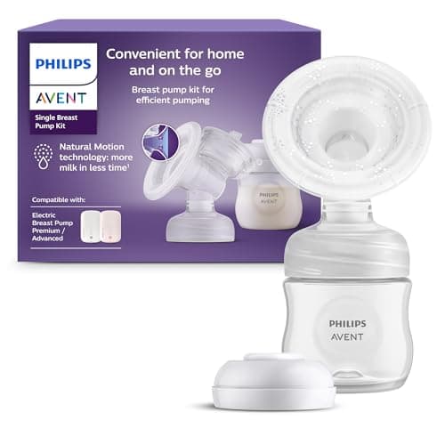 Image of Philips Avent Single Breast Pump Kit, Without Motor Unit, Easily Clean and Assemble, 1 Bottle, 1 Sealing Disc and 1 Screw Ring for Milk Storage, Model SCF337/01