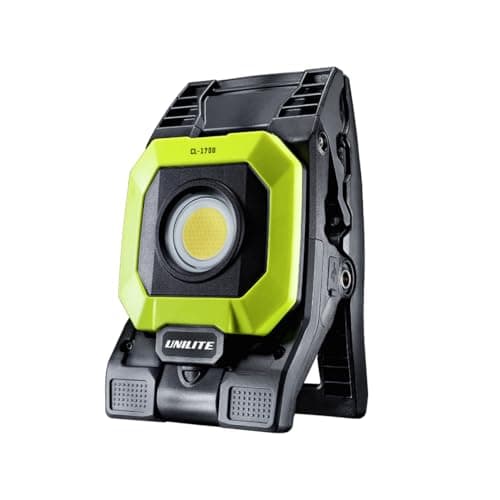 Image of Unilite LED Rechargeable Clamp Work Light, 1700 Lumens, 15W COB, USB-C, 0.62kg