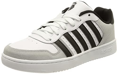 Image of K-Swiss Men's Court Palisades Sneaker, White, Grey, Black, 8 UK