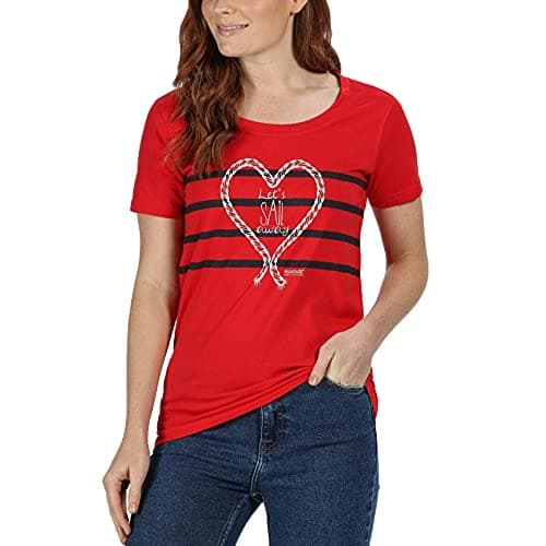 Image of Regatta 100% Organic Cotton Organic Filandra Iv T-Shirt with Printed Design T-Shirts/Polos/Jackets Woman True Red