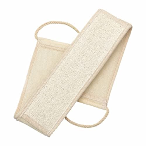 Image of Back Scrubber Exfoliating Loofah Back Washers for Shower Bath Sponge Body Scrubber Backwash Belt Back Exfoliator Strap Scrubbing Dry Clean Skin Double Side Pad Men Women Bathroom Accessories 63 Cm