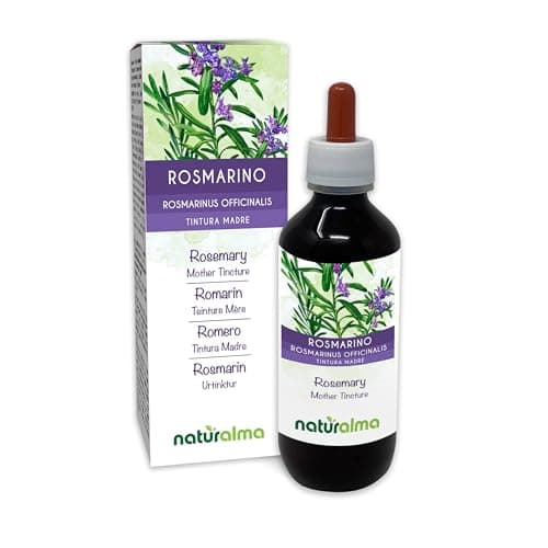 Image of Rosemary (Rosmarinus officinalis) Leaves Alcohol-Free Mother Tincture Naturalma - Liquid Extract Drops 200 ml - Food Supplement - Vegan