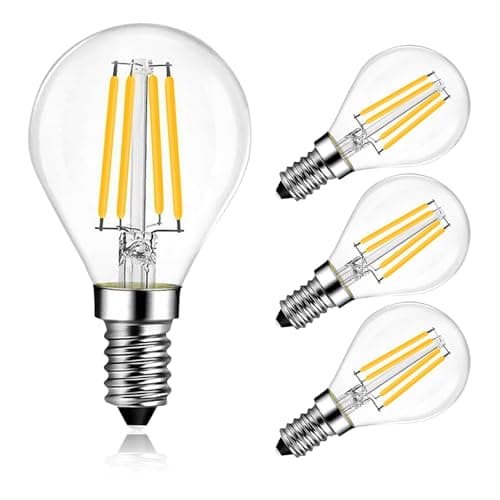 Image of BRIMAX E14 LED Light Bulb Dimmable, G45 4W Golf Ball Bulb,40W Equivalent,Small Edison Screw in Golf Ball Bulbs,2700K Warm White SES Globe Light Bulbs,Energy Saving G45 Light Bulbs for Daily use