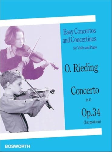 Image of OSKAR RIEDING VIOLIN CONCERTO IN G OP.34 (VIOLIN/PIANO) VLN: (1st Position) (Easy Concertos and Concertinos for Violin and Piano)