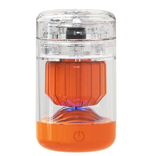 Image of Mini Electric Shaver Portable Electric Shaves for Men Transparent Body 8500RPM Motor Type-C Fast Charging for Travel Office Home Car and Gift Giving (Orange L) (Orange I)