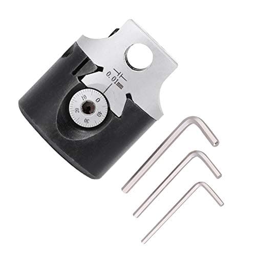 Image of 2 Inch 50mm F1 Type Boring Head, 12mm Lathe Boring Bar Milling Holder, Boring Tool Holders Made of 40CR Steel for MT2 MT3 R8 Shank