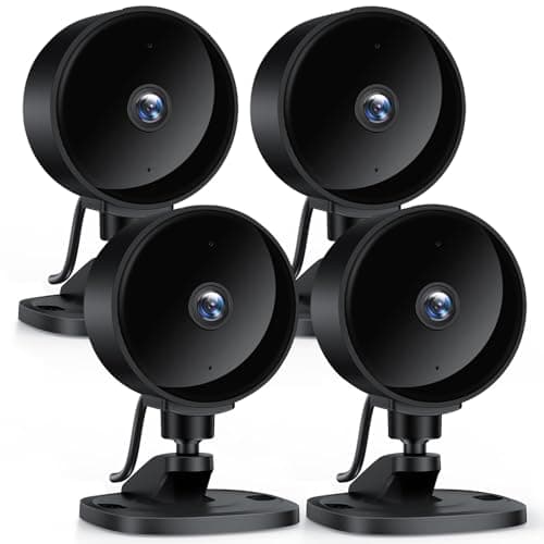 Image of Surfola Indoor Camera 1080P Surveillance Camera 4-Pack, AI Human Motion Detection, Home Security Camera, Two-Way Audio, Night Vision, Live View, TF & 2.4G WiFi
