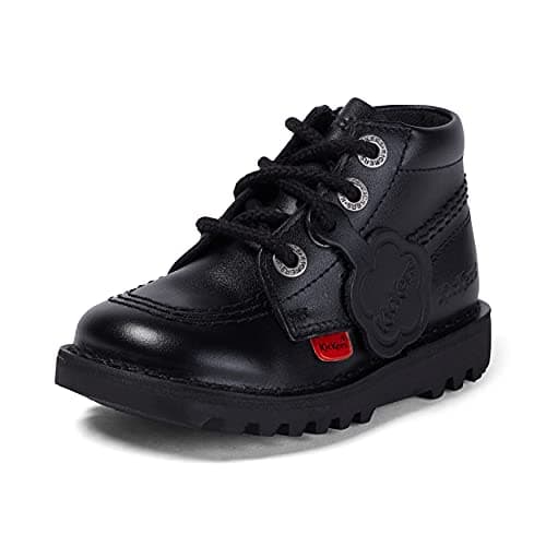 Image of Kickers Kick Hi Zip Junior Black Boots-UK 12.5 Kids/EU 31