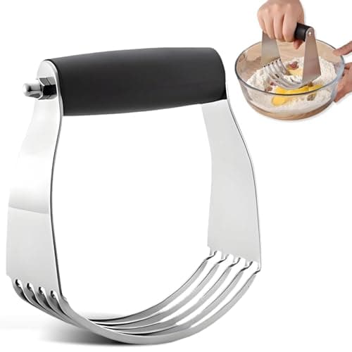 Image of Pastry Blender, Stainless Steel Pastry Cutter, Heavy Duty Dough Mixer, Essential Baking Accessory, for Every Kitchen, Effortless Mixing, Black