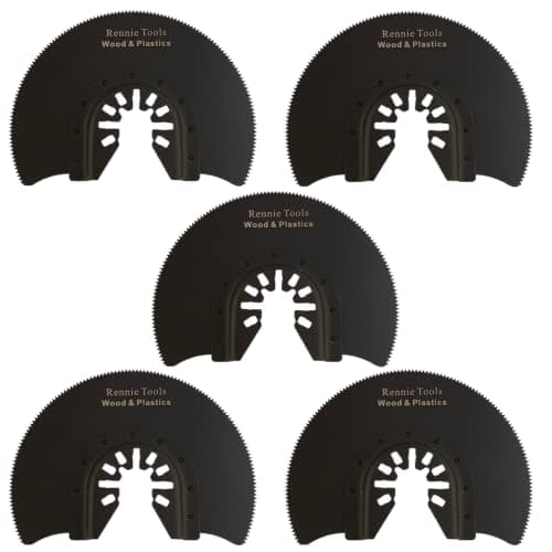 Image of Pack of 5 x 88mm Round Oscillating Multi Tool Blades/Wood Cutter Saw Blades Set Compatible with Dremel Fein Multimaster Makita Stanley Worx Dewalt Multi Tool Etc Oscillating Multitool Blade