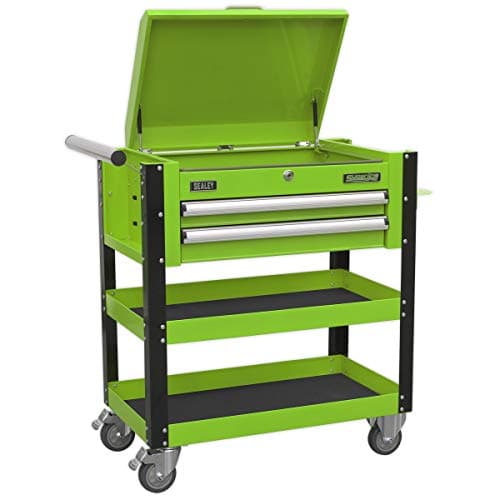 Image of Sealey Ap760Mhv Heavy-Duty Mobile Tool & Parts Trolley 2 Drawers & Lockable Top