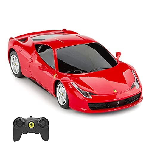 Image of RASTAR Remote Control Ferrari Car, 1:24 Ferrari 458 Italia Remote Control Car, Red Ferrari Toy