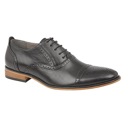 Image of Goor Mens Capped Lace Oxford Brogue Shoes (11 UK) (Black)