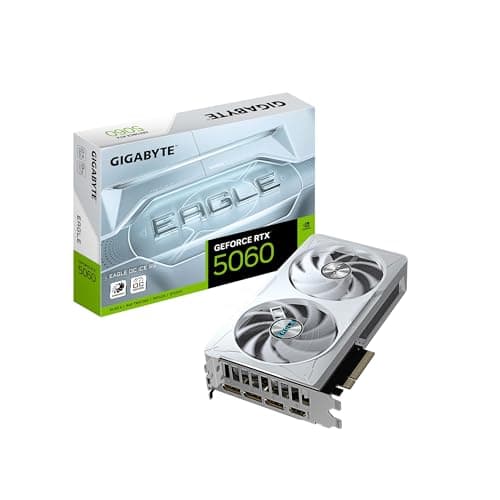 Image of GIGABYTE GeForce RTX 5060 Eagle OC ICE 8G Graphics Card, 8GB 128-bit GDDR7, PCIe 5.0, WINDFORCE Cooling System, GV-N5060EAGLEOC ICE-8GD Video Card