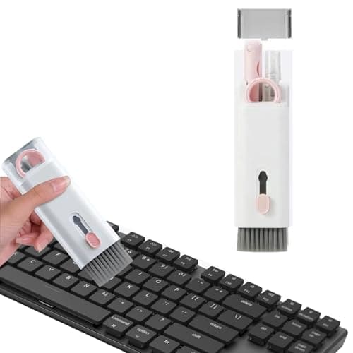 Image of 7 in 1 Keyboard Cleaner Laptop Cleaning kit, Electronic Cleaner kit with Key Cap Puller, Computer Cleanings Tools Kit for Tablet,Cell Phones,Earbuds Camera,Lens,PC,Monitor Screen Cleaners(COLOR:Pink)