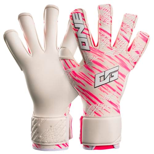 Image of ONE OG1 Amped Junior Goalkeeper Gloves Size 6 White/Pink