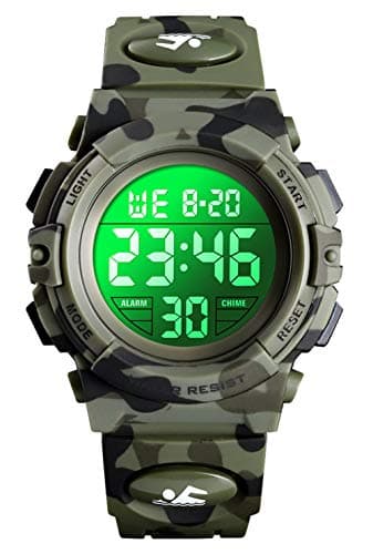 Image of Digital Watch for Boys Girls, Waterproof Sport Kids Watches with Alarm/Stopwatch/12-24H, Childrens Electronic LED Wrist Watch for Junior Teenagers Boy - Camouflage