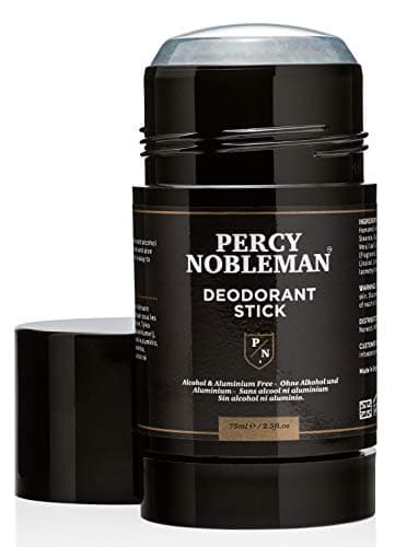 Image of Percy Nobleman Natural Deodorant Stick for Men - Aluminium & Alcohol Free, Vegan, Signature Scent, with Aloe Vera & Witch Hazel, Non-Toxic, Paraben-Free, Long-Lasting Freshness - 75ml