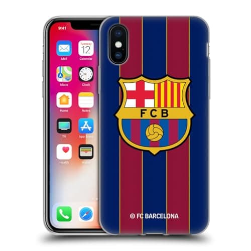 Image of Head Case Designs Officially Licensed FC Barcelona Home 2020/21 Crest Kit Gel Case [Military Grade Protection] Compatible with Apple iPhone X/iPhone XS and Compatible with MagSafe