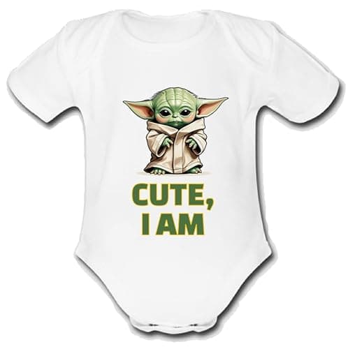 Image of Psychobaby CUTE I AM STAR film movie present from for a mum mummy dad daddy gift Unique Baby Vest Grow Babygrow Cute tOP Custom Boys Girls Unisex WARS (18-24 Months)