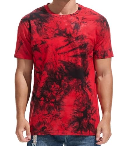 Image of RONOMO Men's Round Neck Short Sleeved T-Shirt | Medium Elasticity | Soft and Breathable | Pre Shrunk Treatment|(ZR Red L)