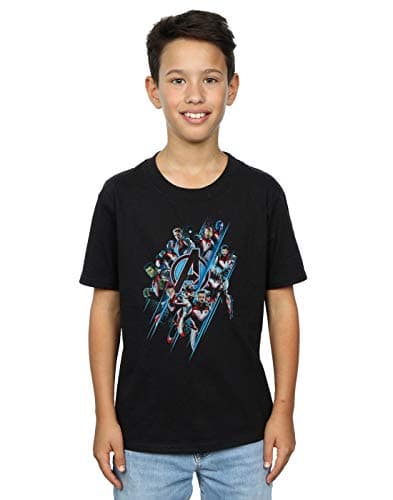 Image of Marvel Boys Avengers Endgame Logo Team T-Shirt Black 9-11 Years