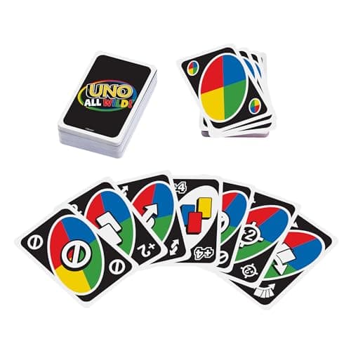 Image of UNO All Wild Card Game with 112 Cards, Gift for Kid, Family & Adult Game Night for Players 7 Years & Older, HHL33