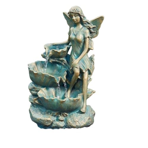 Image of Smart Solar Fairy Falls Cascade Solar Powered Water Fountain