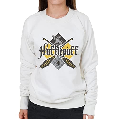 Image of All+Every Harry Potter Hufflepuff Quidditch Crest Women's Sweatshirt White