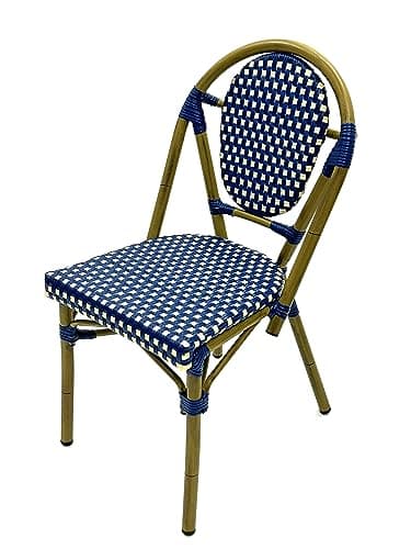 Image of BE Furniture Blue Paris Bistro Chairs, Blue Paris Rattan Chairs
