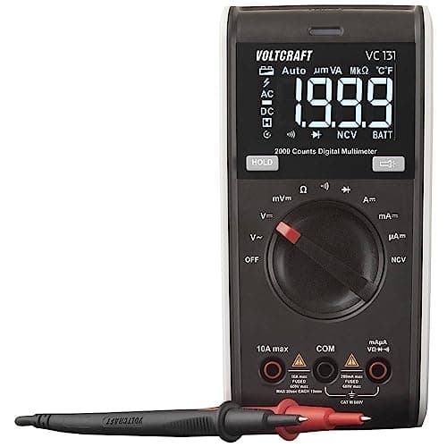 Image of VOLTCRAFT Digital Hand-Multimeter, CAT III 600V, 2000 Counts, Compact, Battery Powered, Multimeter VC-12232380