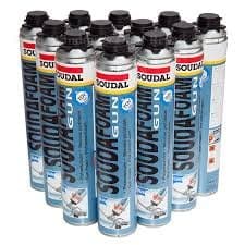 Image of EXPANDING FOAM FILLER GUN GRADE (BOX OF 12) 750ML SOUDAL