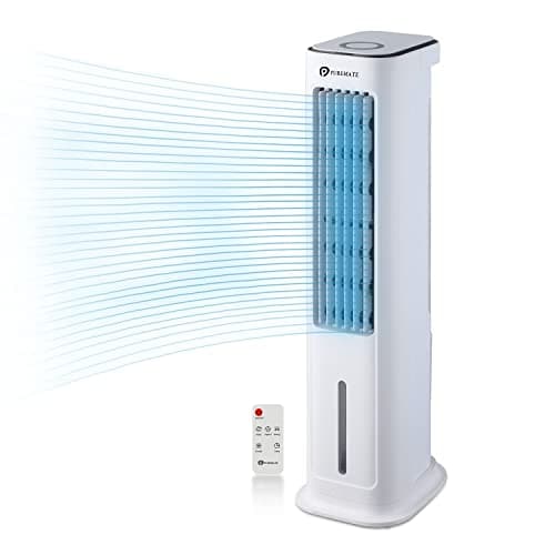 Image of PureMate 6L Portable Air Cooler with 4 Operational Modes & 3 Speeds Cooling Fan, Digital Display, High Powered Evaporative Oscillation Air Cooler with Built in Timer & Remote Control