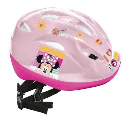 Image of Mondo Toys Minnie Mouse Protective Helmet – Adjustable 52–56 cm Safety Helmet for Bicycles, Scooters & Skateboards – Disney Minnie Design for Girls (Model 28747, Multicoloured)