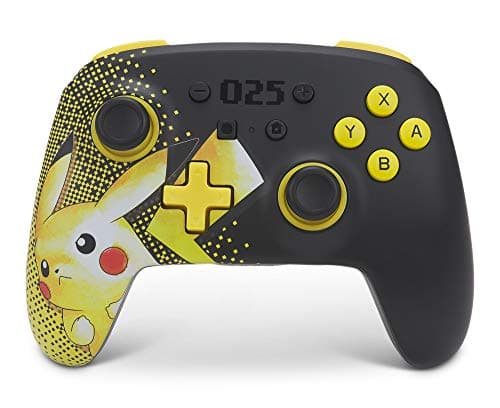 Image of PowerA Enhanced Wireless Controller for Nintendo Switch - Pikachu 025, Nintendo Switch - OLED Model, Nintendo Switch Lite, Gamepad, Game Controller, Bluetooth Controller, Officially Licensed