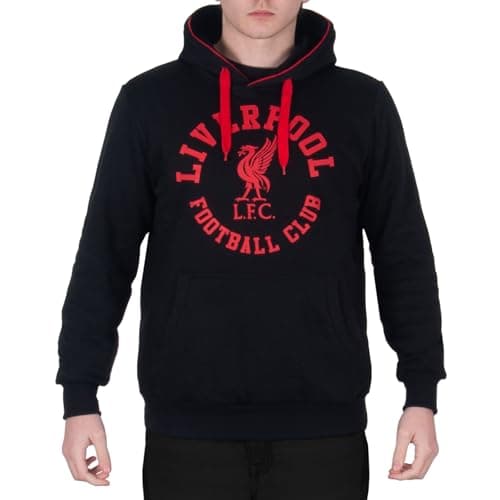 Image of Liverpool FC Official Football Gift Mens Graphic Fleece Hoody 3XL Black