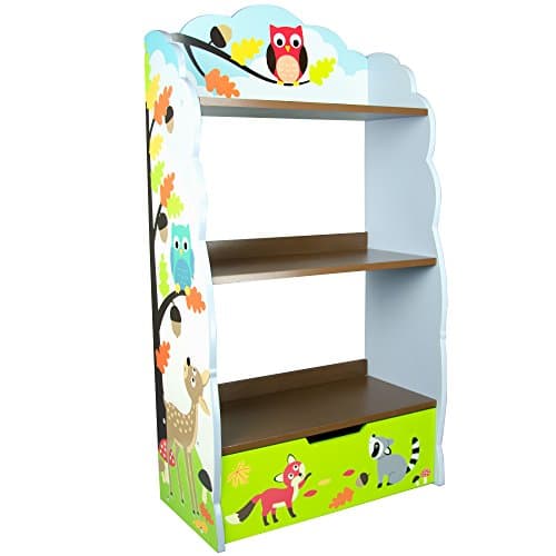 Image of Fantasy Fields Childrens Blue Kids Wooden Bookcase Book Shelf Storage TD-11704A
