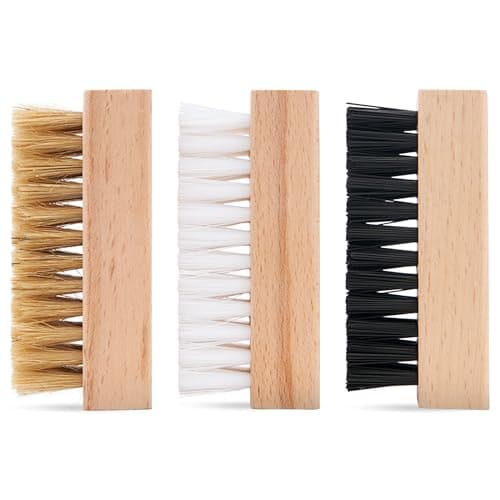 Image of Reshoevn8r Shoe Cleaning Brush Set, 3 Brush Pack - Soft Bristle, Medium -All Purpose, & Hard Bristle Brush - Premium Sneaker Brushes In Three Different Firmness Levels for Top-to-Bottom Clean