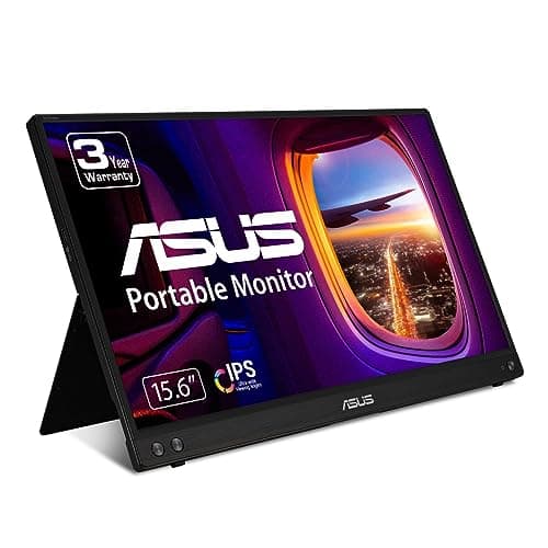 Image of ASUS ZenScreen 15.6” 1080P Portable Monitor (MB16ACV) - Full HD, IPS, Eye Care, Flicker Free, Blue Light Filter, Kickstand, USB-C Power Delivery, for Laptop, PC, Phone, Console, Antibacterial Surface