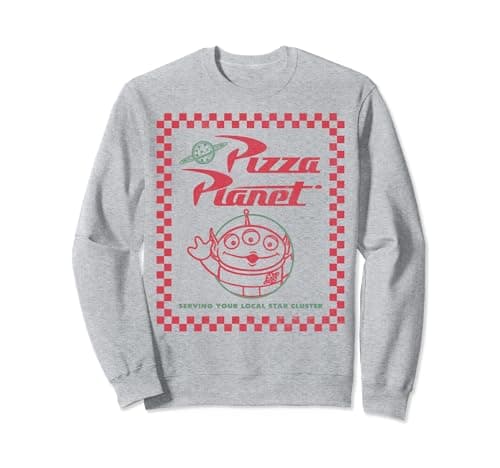 Image of Disney Pixar Toy Story Alien Pizza Planet Box Art Sweatshirt