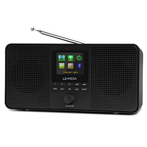Image of LEMEGA IR4S Stereo WIFI Internet Radio,Portable DAB/DAB+/FM Digital Radio,Spotify Connect,Bluetooth Speaker,Dual Alarms Clock,60 Presets,Headphone-Output,Batteries or Mains Powered -Black