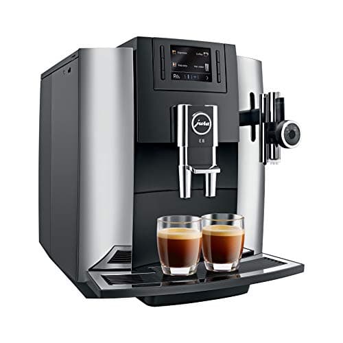 Image of JURA 15057 E8 Automatic Bean to Cup Coffee Machine, ABS Plastic, 1450 W, 1.9 liters, Chrome